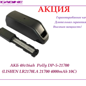 Аккумулятор Li-ion 48v16ah LR2170LA в боксе Polly DP5-21700